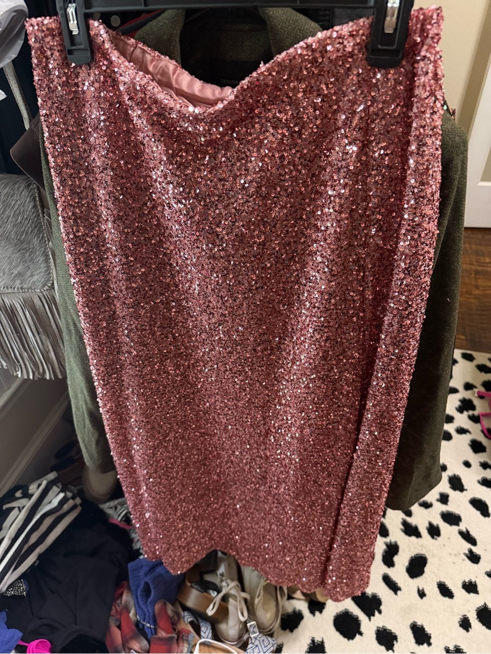 Never Fully Dressed Dorris Pink Sequin Maxi Skirt - Picture 4 of 4